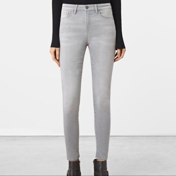 All Saints Gray Eve Lux Skinny Jeans 27 - Picture 1 of 10